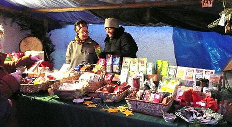 Verkaufsstand am Adventmarkt