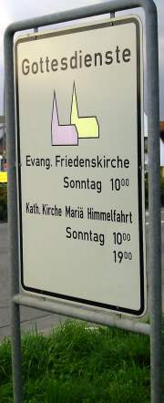 Schild an der B 304